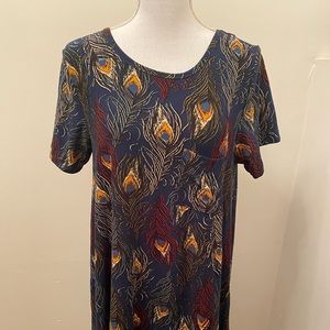 Lularoe Carly Peacock print